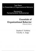 Test Bank For Essentials of Organizational Behavior 15th Edition (Global Edition) By Stephen Robbins, Timothy Judge (All Chapters, 100% Original Verified, A+ Grade)