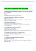 AHIT Test Questions and Answers