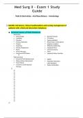 Med Surg II - Exam 1 Study Guide Fluid & Electrolytes - Acid Base Balance – Hematology