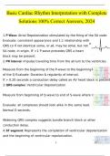 Basic Cardiac Rhythm Interpretation with Complete Solutions 100% Correct, 2024