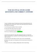 NUR 3412 FINAL STUDY GUIDE  QUESTIONS AND CORRECT ANSWERS