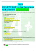 SAFe RTE 5.0 Practice Questions  And Answers. Real exam 2023/2024 update The team's draft plan review consists of which three items at the end of the first day of the PI Planning event? (Choose three.) 1. Current capacity and load for each iteration 2.