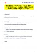 MGMT 464 HONOREE FINAL EXAM |  QUESTIONS & ANSWERS (VERIFIED) |  LATEST UPDATE | GRADED A+