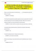 NWM FASTRACK BASICS EXAM 2 |  QUESTIONS & ANSWERS (VERIFIED) |  LATEST UPDATE | GRADED A+