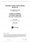 Test Bank For College Accounting A Practical Approach 14th Canadian Edition Jeffrey Slater, Debra Good||ISBN NO:10,0135222419||ISBN NO:13,978-0135222416||All Chapters||Complete Guide A+