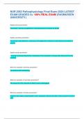 NUR 2063 Pathophysiology Final Exam 2024 LATEST EXAM GRADED A+ 100% REAL EXAM (RASMUSSEN UNIVERSITY)