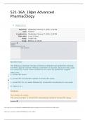 521-16A_19Jan Advanced  Pharmacology 1. Progress Test 4 Started on Wednesday, February 27, 2019, 11:44 AM State Finished Completed on Wednesday, February 27, 2019, 12:58 PM Time taken 1 hour 14 mins Points 10.00/12.00 Grade 83.33 out of 100.00 Question 1 