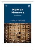 Test Bank for Human Memory, 4th Edition by Gabriel Radvansky (CRC)