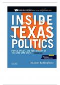 Test Bank for Inside Texas Politics, 3rd Edition by Rottinghaus (Oxford)