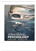 Test Bank for Abnormal Psychology, 11th Edition by Ronald Comer, Jonathan Comer (Macmillan)