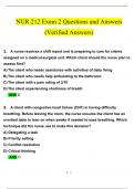 NUR 212 EXAM 2 STUDY Questions and Answers (2024 / 2025) (Verified Answers)