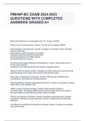 PMHNP-BC EXAM (Review for the pmhnp boards) 2024-2025 QUESTIONS WITH COMPLETED ANSWERS GRADED A+