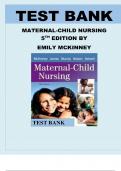 FULL TEST BANK For Evolve Resources for Maternal-Child Nursing, 5th Ed By McKinney 2024 A+ SCORED Latest Version