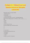 Firefighter 1C - Wildland Exam Actual Questions with answers 2024 update verified 100%