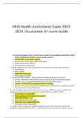 hesi health assesment exam 2023-2024 guranteed a+ 