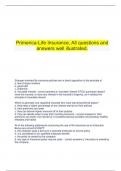  Primerica-Life Insurance, All questions and answers well illustrated.