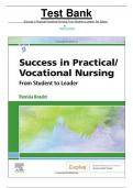 Test Bank for Success in Practical Vocational Nursing 9th Edition by Knecht All Chapters