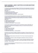 BASIC NURSING - 4N0X1 CHAPTER 24-32 EXAM QUESTIONS AND ANSWERS #3.