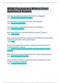 NR546 Psychopharm Midterm Exam: Questions & Answers: Latest Updated : Guaranteed A+ Score