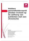 Invloed van gezondheidsvaardigheden op de zelfzorg activiteiten bij patiënten met een chronische aandoening (afgerond met 7,2)