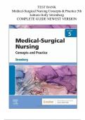 Medical-Surgical Nursing Concepts & Practice 5th Edition by Holly Stromberg  TEST BANK