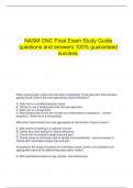   NASM CNC Final Exam Study Guide questions and answers 100% guaranteed success.