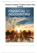 Financial Accounting 11th Edition by Robert Libby Test Bank - Complete Solution (Graded A+) Latest 2024