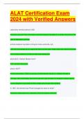 ALAT Certification Exam 2024 with Verified Answers