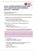 ACLS: EXAMS VERSION B AND FINAL TEST QUESTIONS AND ANSWERS graded A+ .2024/2025