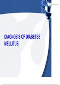 DIAGNOSIS OF DIABETES MELLITUS 