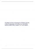 Test Bank for Davis Advantage for Pediatric Nursing Critical Components of Nursing Care 3rd Edition Kathryn Rudd, 2024), Chapter 1-22 | All Chapters