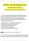 NR509 / NR 509 Midterm Exam: Advanced Physical Assessment Questions and Answers (2024 / 2025) (Verified Answers)