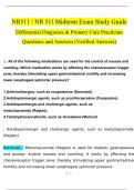 NR511 / NR 511 Midterm Exam Study Guide Qs & Ans (Latest 2024 / 2025): Differential Diagnosis & Primary Care Practicum (Verified 200 Qs & Ans with Rationales)