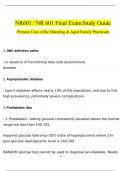 NR601 / NR 601 Final Exam Study Guide Qs & Ans (Latest 2024 / 2025) : Primary Care of the Maturing & Aged Family Practicum (Verified Answers)