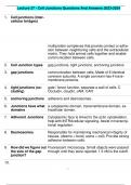 Lecture 27 - Cell Junctions Questions And Answers 2023-2024