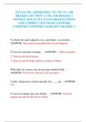 TEXAS CDL AIR BRAKES, TX CDL #3- AIR BRAKES- SECTION 5, CDL AIR BRAKES 2 NEWEST 2024 ACTUL EXAM 200 QUESTIONS AND CORRECT DETAILED ANSWERS (VERIFIED ANSWERS) |ALREADY GRADED A 