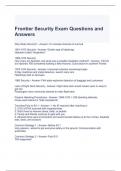 Frontier Security Exam Questions and Answers