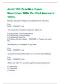 Jamf 100 Practice Exam Questions With Verified Answers 100%