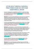 ATI RN ADULT MEDSURG PROCTORED EXAM 2019 WITH NGN QUESTIONS/A+ GRADE