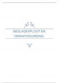 Beslagexploot met verantwoording - Cijfer 8