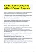 CAIB 3 Exam Questions with All Correct Answers