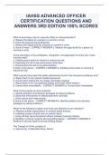 IAHSS ADVANCED OFFICER  CERTIFICATION QUESTIONS AND  ANSWERS 3RD EDITION 100% SCORES