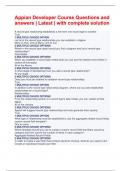 Appian Developer Course Questions and answers | Latest | with complete solution