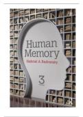 Test Bank For with Discussion Questions Human Memory, 3rd Edition By Gabriel Radvansky (CRC)