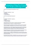 CPI Nonviolent Crisis Intervention Training 2nd Edition 2023/2024 Exam Questions And Answers |Verified