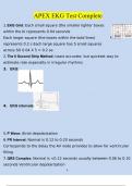 APEX EKG Test | Questions with 100% Correct Answers | Verified | Updated 2024