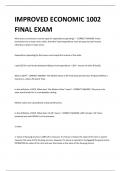 IMPROVED ECONOMIC 1002 FINAL EXAM