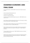 EXAMINED ECONOMIC 1002 FINAL EXAM