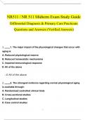 NR601 / NR 601 Midterm Exam 2024: Primary Care of the Maturing & Aged Family Practicum Questions and Answers(Verified Answers)