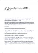 ATI Pharmacology Retake 2019| 70 Questions and Verified Answers